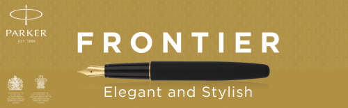 Parker Frontier Stainless Steel GT & Matte black GT Premium Fountain Pen
