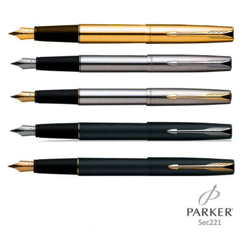 Parker Frontier Stainless Steel GT & Matte black GT Premium Fountain Pen
