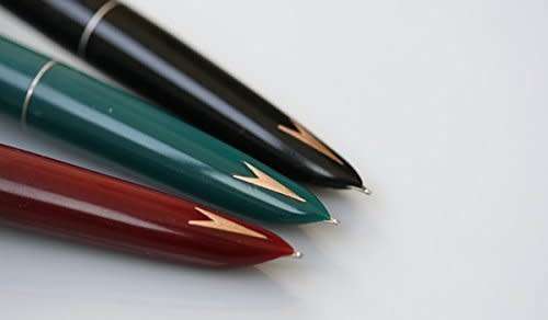 Hero - Original Fountain Pen Iridium Tipped Nib Silver Cap- Black, Green, Maroon Color - Set of 3