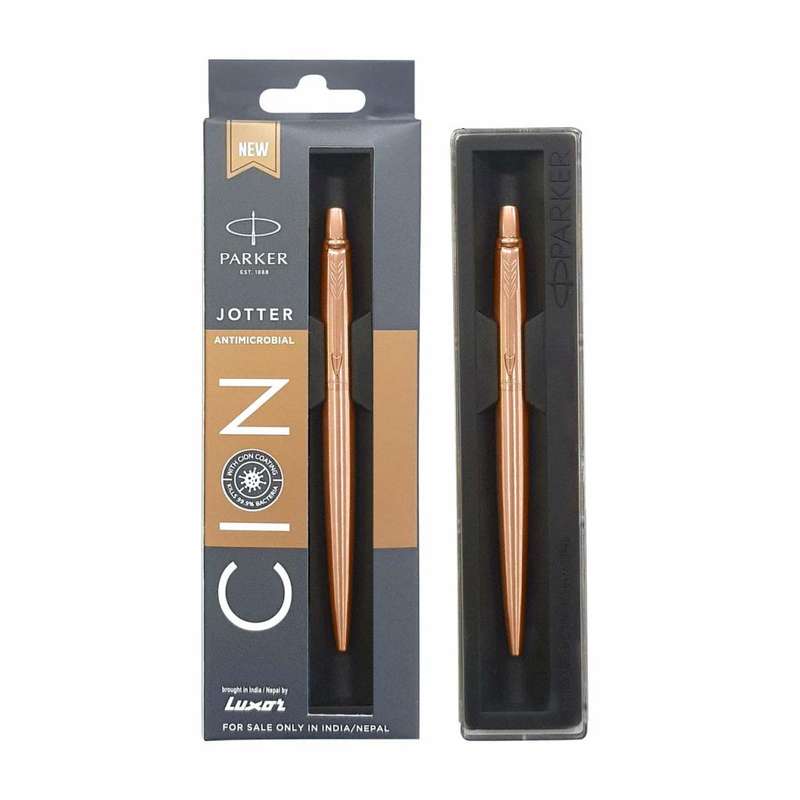 Parker Jotter Rose gold & silver Stainless Steel Ball Pen- blue ink