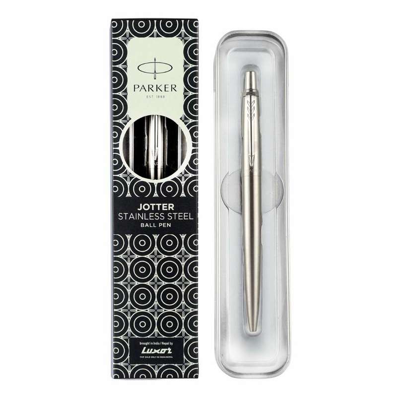 Parker Jotter Rose gold & silver Stainless Steel Ball Pen- blue ink