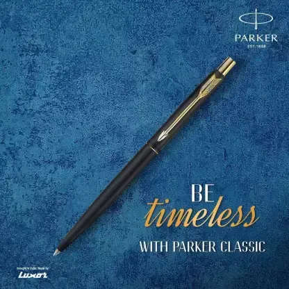 PARKER CLASSIC SLIMLINE GOLD , MATTE BLACK & SILVER BALL PEN - each