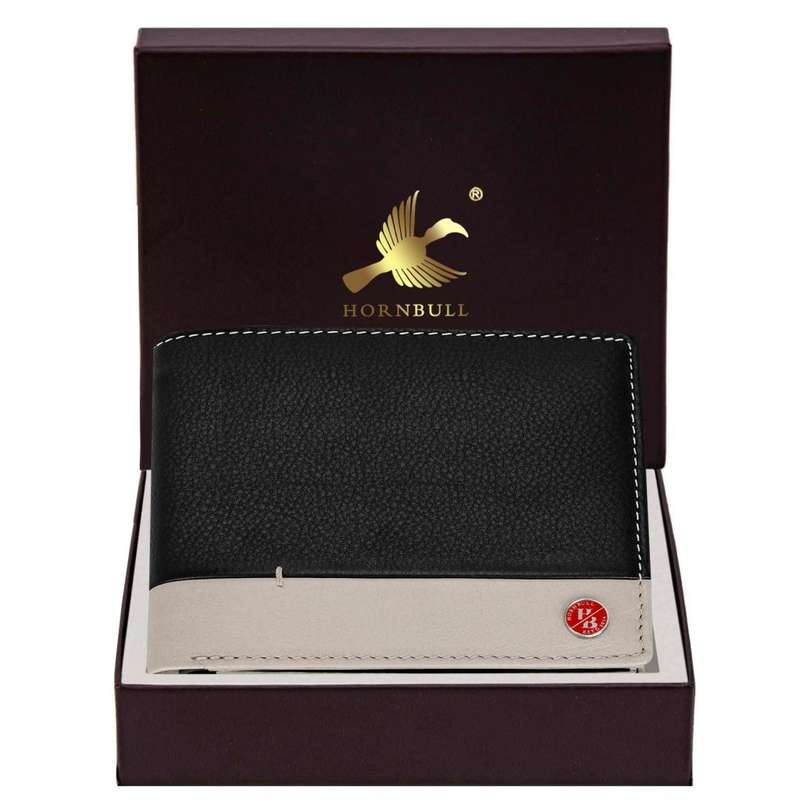 HORNBULL Themes Black RFID Blocking assorted Leather Wallet for Men | Wallets Men Leather