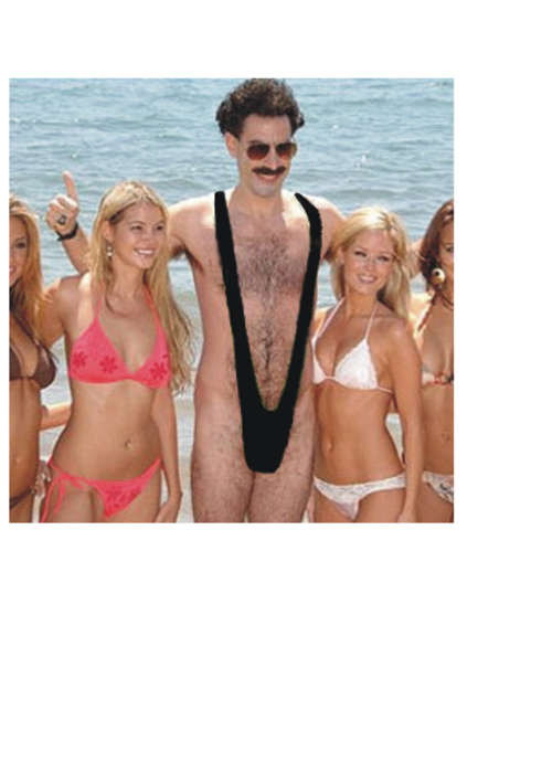 BLACK BORAT MAN-KINI