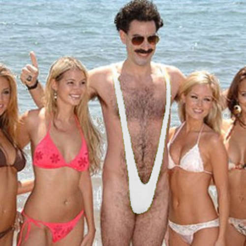 WHITE  BORAT MAN-KINI