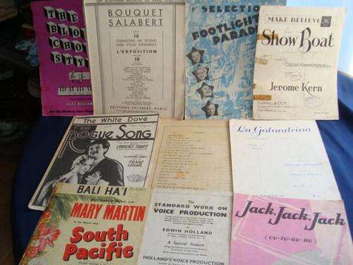 old PIANO music sheets from the 1930 s - have a look please !!!
