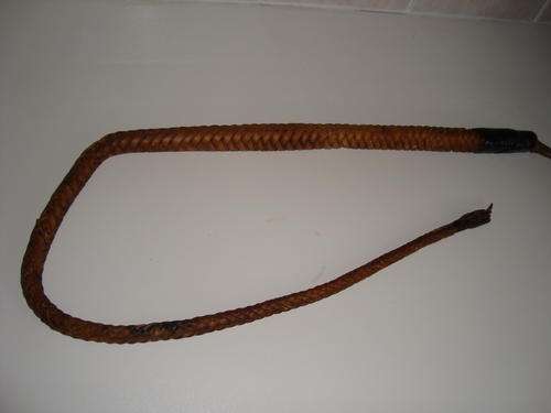 BRAIDED LEATHER handmade WHIP