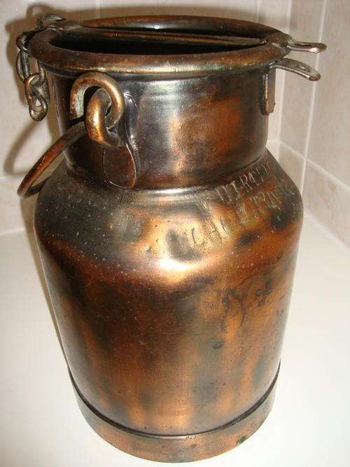 vintage COPPER TSP MILK CAN - 1 gallon