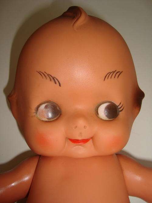 vintage squeaky brown eye KEWPIE doll - 32cm high