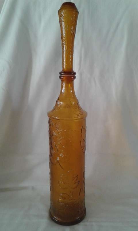 vintage BROWN ITALIAN GENIE BOTTLE in perfect condition - height 52cm
