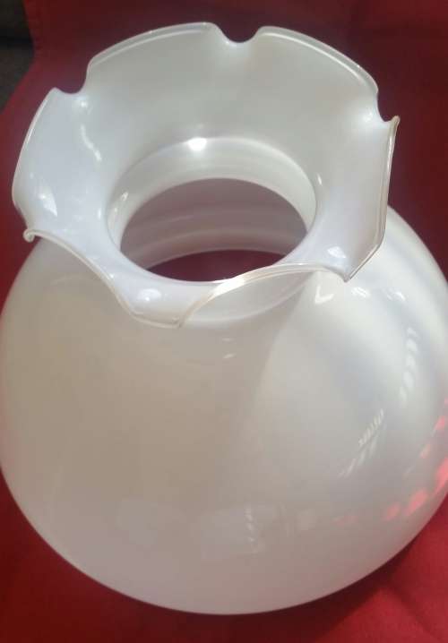 vintage WHITE GLASS SHADE in beautiful condition !!