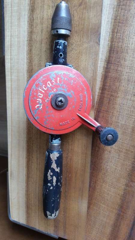 vintage QUALCAST CLIPPER hand drill made in ENGLAND
