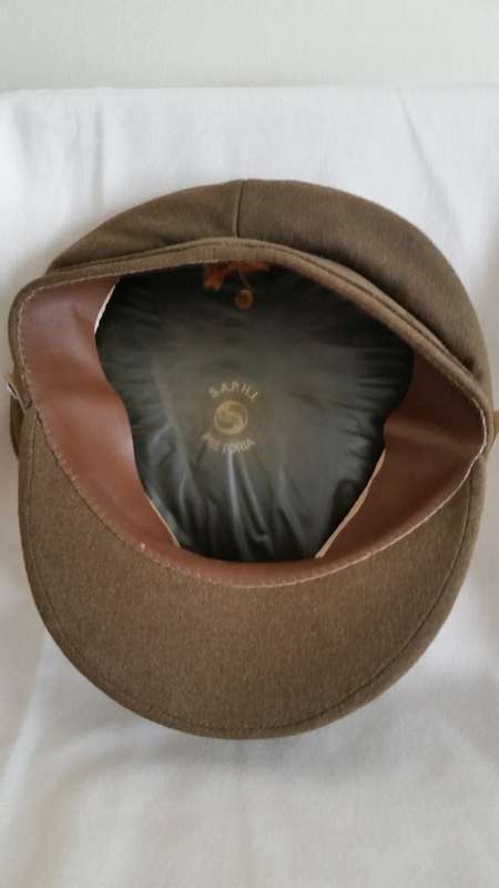 S.A.P.H.I. Pretoria officer's cap pre 1959 with geniune insigma - very hard to find !!
