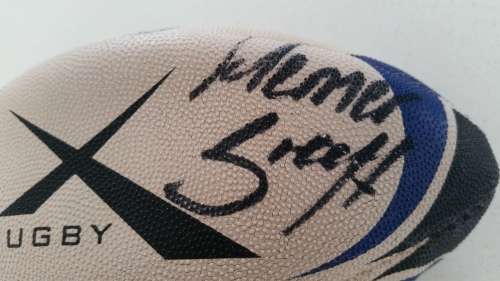 WERNER GREEFF SPRINGBOK signature on mini rugby ball