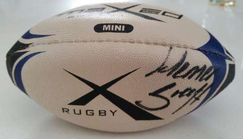 WERNER GREEFF SPRINGBOK signature on mini rugby ball