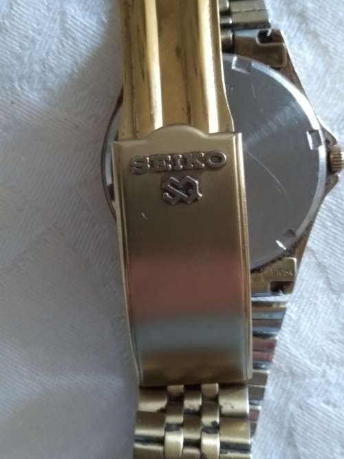 SEIKO gold tone mens watch