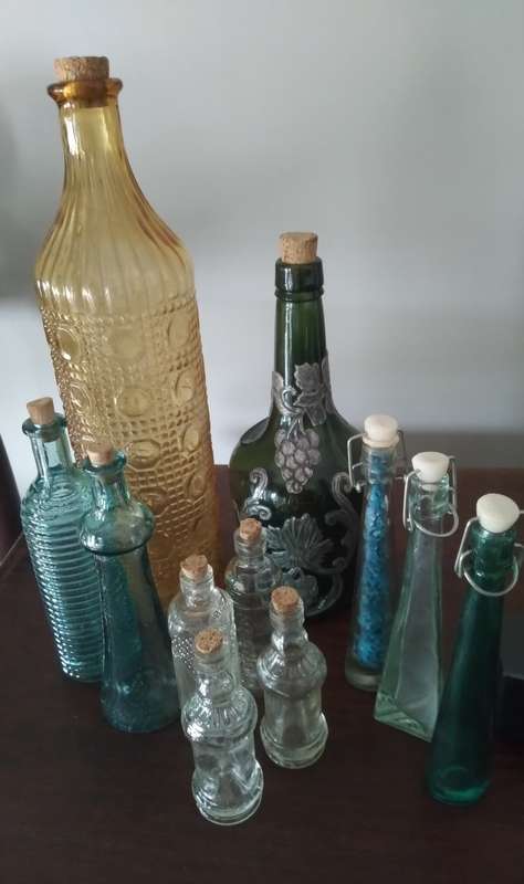 lot of different bottles
