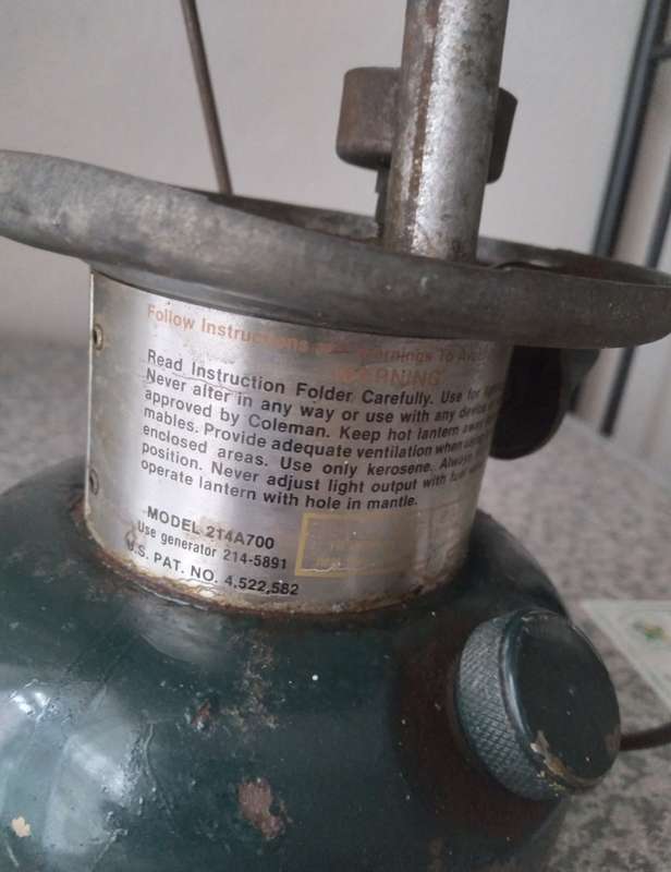 Coleman lantern model 214A700 made USA