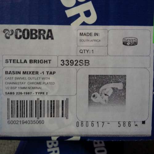 ##BARGAIN## BELOW  COST##COBRA  STELLA  BASIN  MIXER /  TAP  ##BRAND  NEW  IN  BOXES###