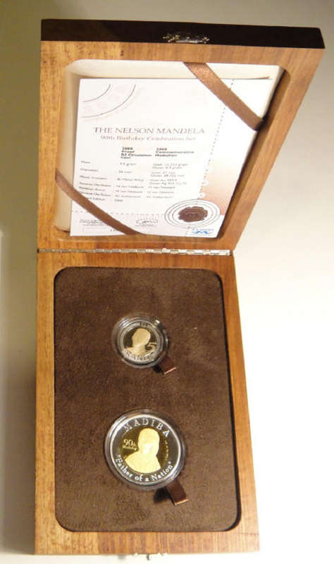 The Nelson Mandela 90th Birthday Celebration Set : Bi Metal SILVER and GOLD ## SET NO. 492