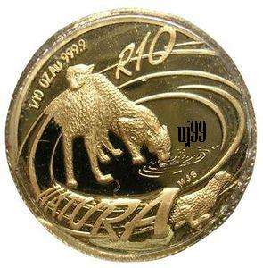 2002  1/10  oz (one tenth ounce) GOLD  Natura  Series  CHEETAH  Mintage  1246  ## RARE ##