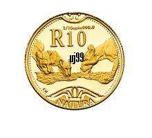 2003  1/10 oz (one tenth ounce) GOLD  LION  Natura Series  MINTAGE : 4233  SELDOM  ON  AUCTION