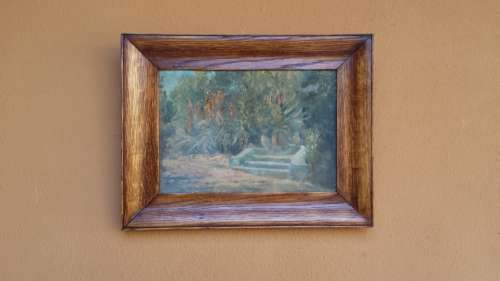 Lovely old painting in an old oak frame.