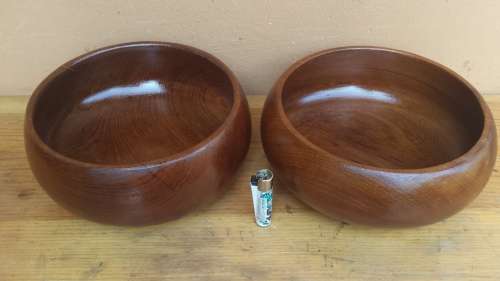 Pair of beautiful wooden bowls.