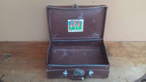 Small, old kids school case.