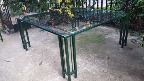 Beautiful, large metal garden set.