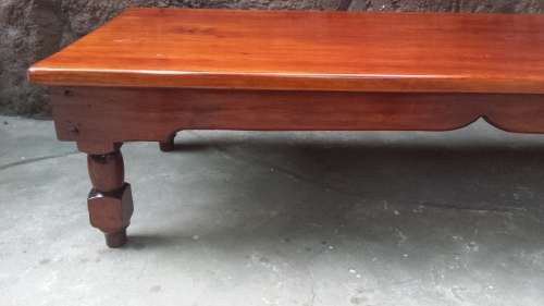 Beautiful, long solid wood coffee table.