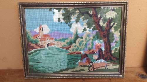 Pair of beautiful, small tapestries.