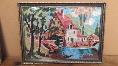 Pair of beautiful, small tapestries.