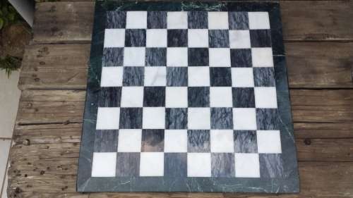 Beautiful old marble chess board.