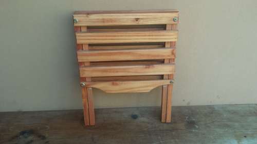 Lovely pine slate mag rack.