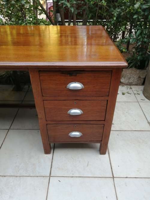 Large old oak office desk.