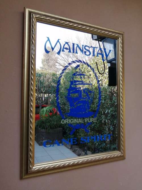 Beautiful, large Mainstay bar mirror.