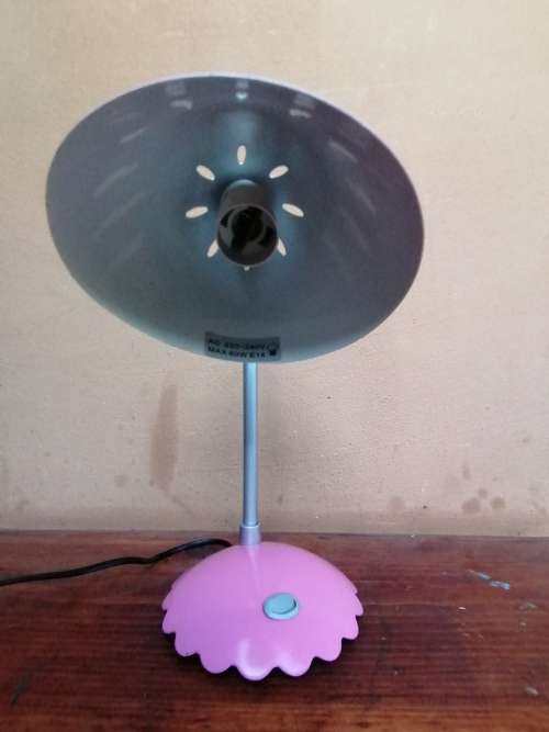 Pretty little pink desk lamp.