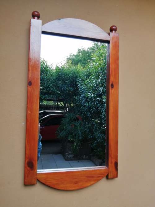 Beautiful oregan pine wall mirror.