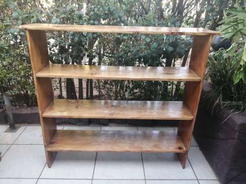 Lovely, large rustic old pine bookshelf.