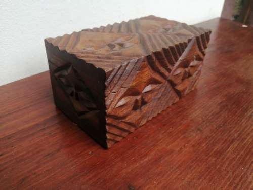Beautiful, small carved wooden box.