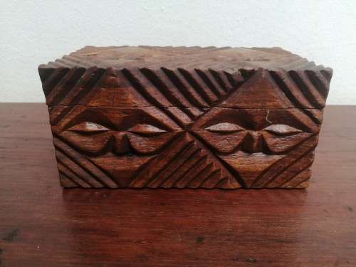 Beautiful, small carved wooden box.