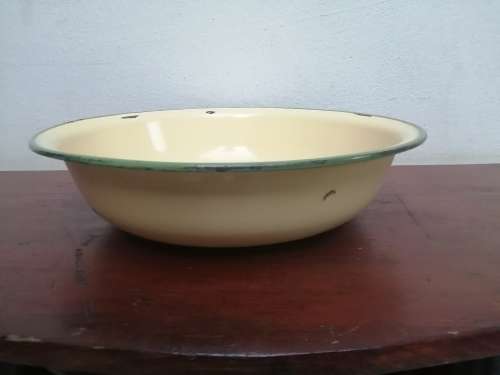 Very old medium size enamel bowl.