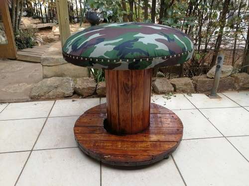 Awesome cable reel round seat.