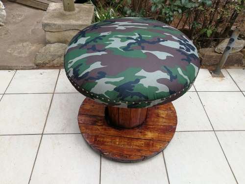Awesome cable reel round seat.