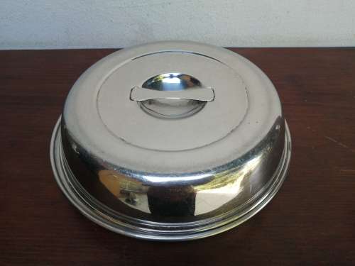 Lovely stainless steel serving dish.