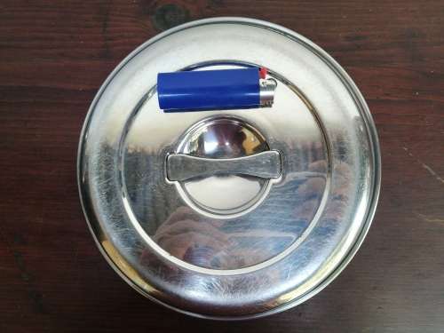 Lovely stainless steel serving dish.