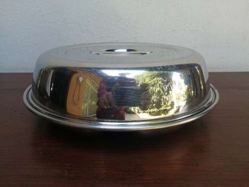 Lovely stainless steel serving dish.