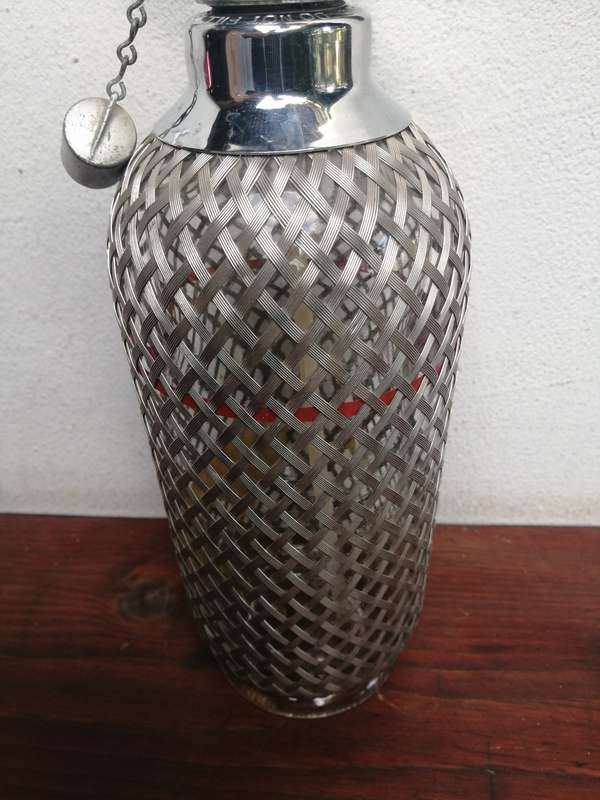 Beautiful vintage stainless steel soda maker.