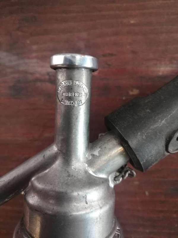 Beautiful vintage stainless steel soda maker.